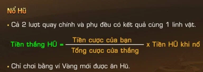Chi tiết tính năng đặc biệt: Nổ hũ và cơ hội vàng